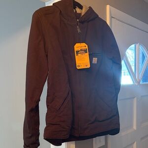 Carhartt Brown Hooded Work Field Jacket